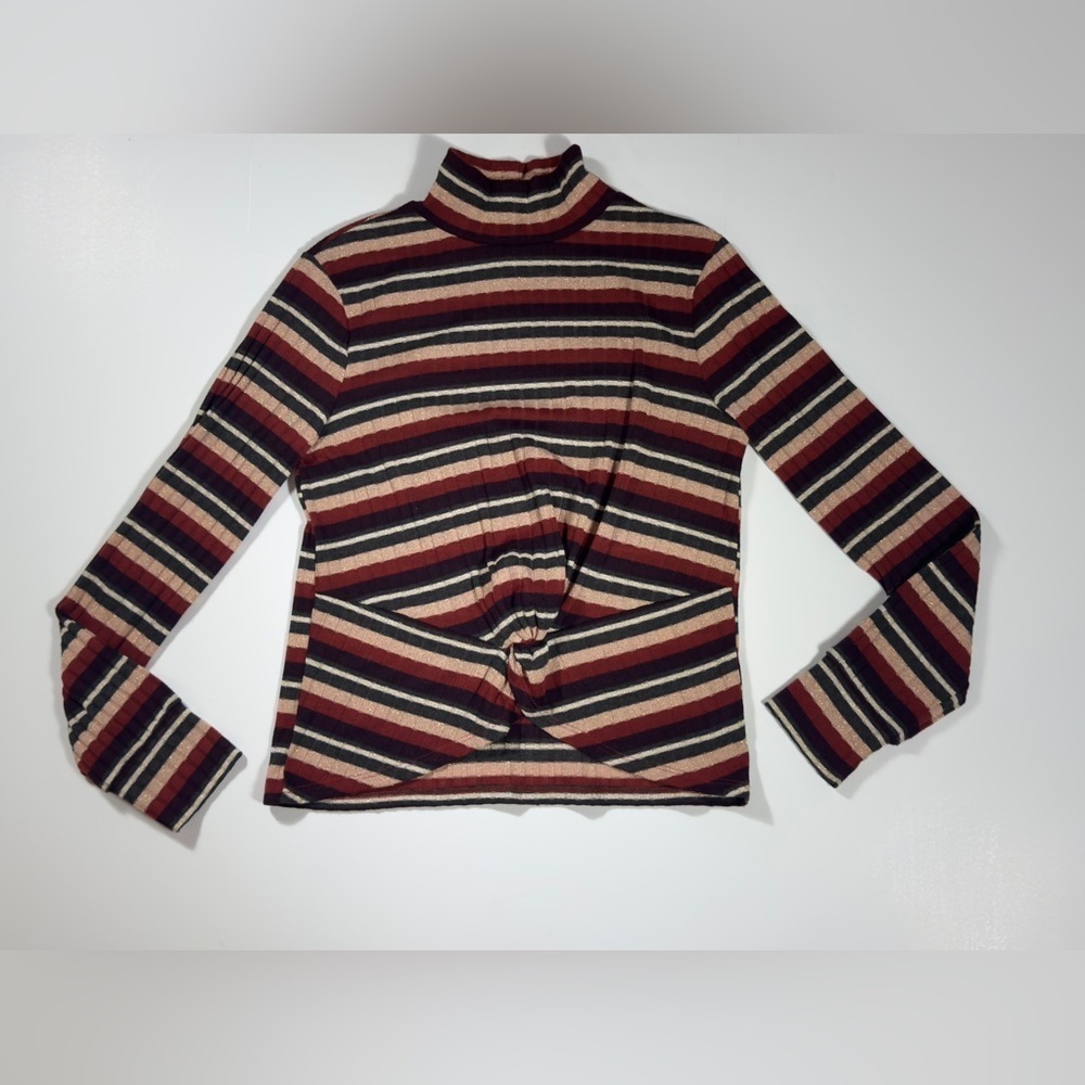 One Clothing Multicolor Striped Turtleneck Top. 🍁🥮🍂